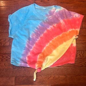 EUC front tie lightweight fleece tshirt